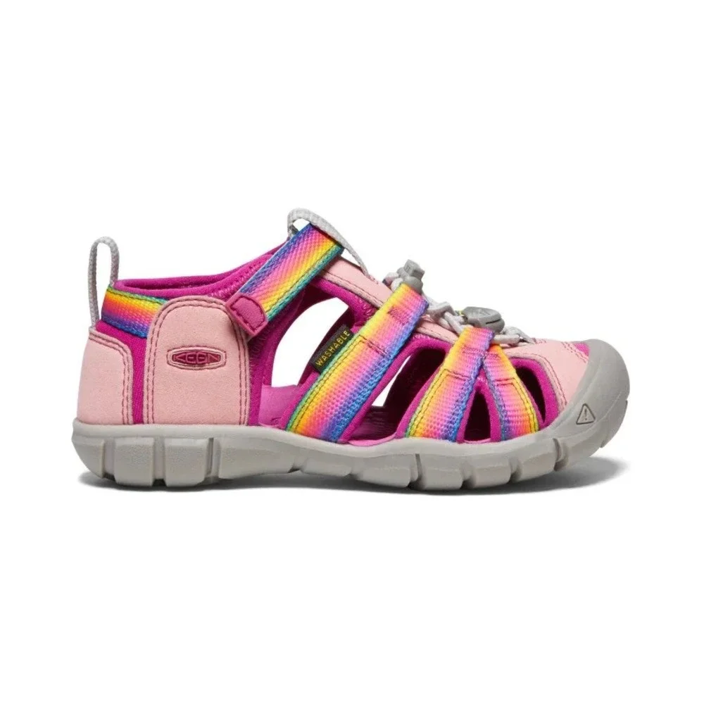 Keen Seacamp II CNX Kids Pink Rainbow Sport Sandals Water Shoes Size 11